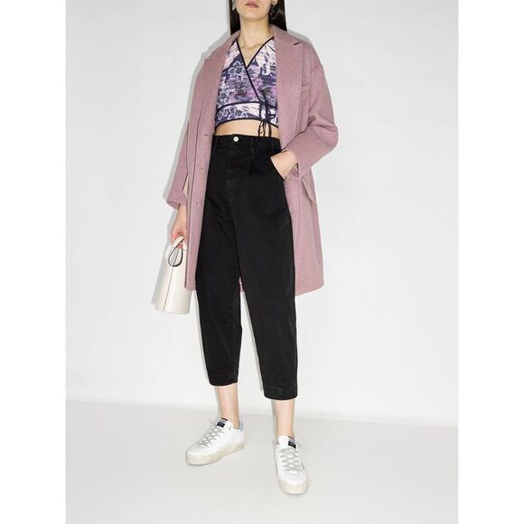 FRAME Cropped Tapered High Waisted Black Jeans size 27 - Picture 1 of 9